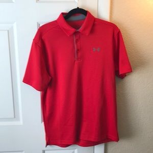 Red Under Armor Collar Shirt